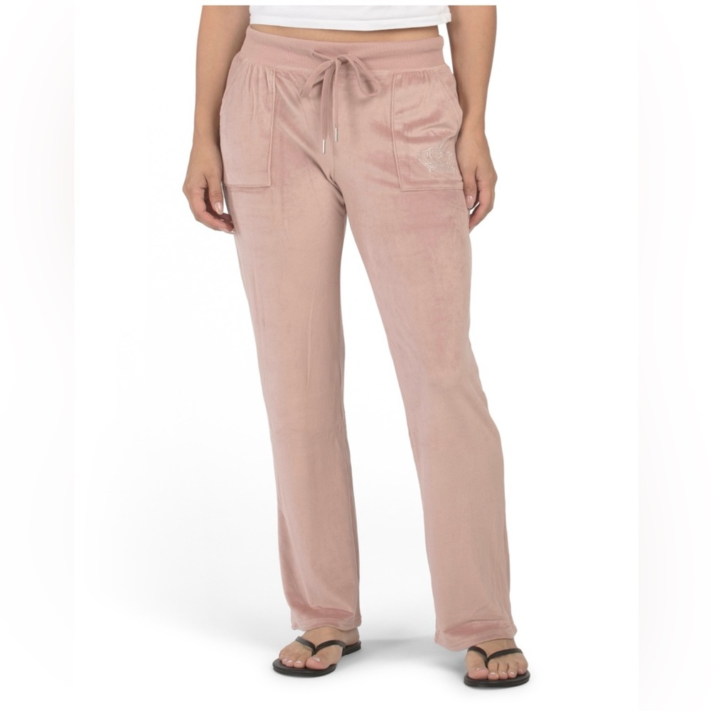 Juicy Couture Blush Velour Track Pants